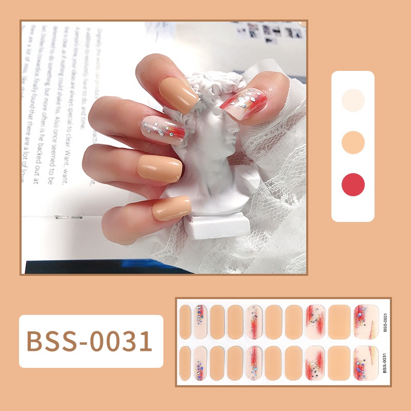 20pcs Semi-Cured Gel Nail Stickers