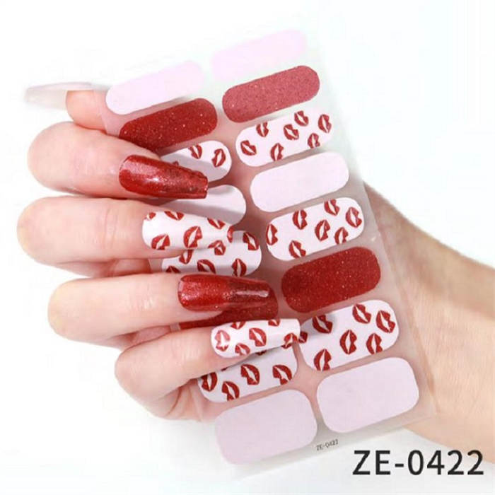 Passionate Lip Print Nail Wraps