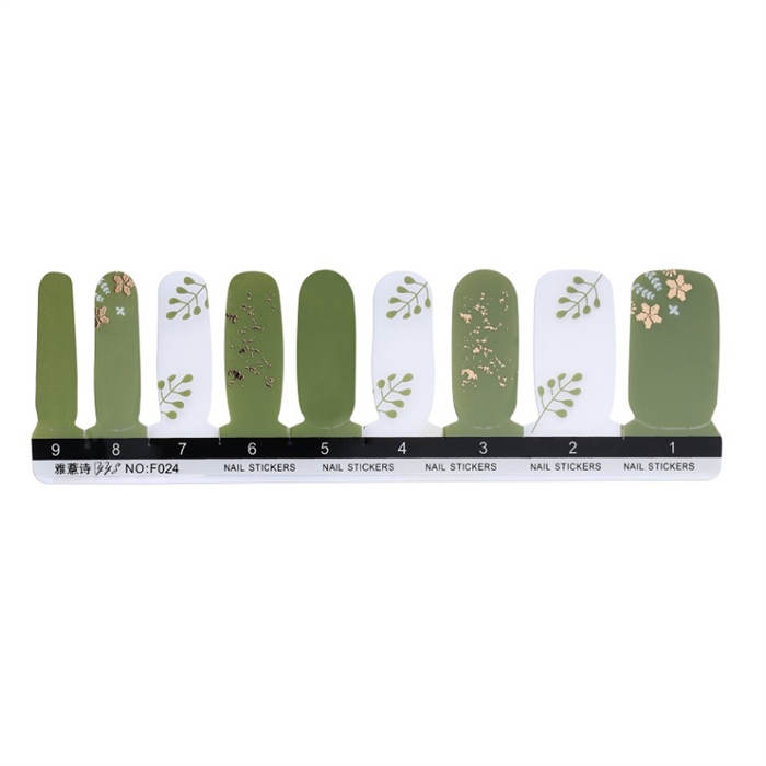 18pcs Vintage Gold Foil Nail Wraps