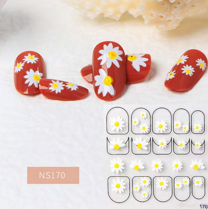 little daisy pastoral nail stickers 1