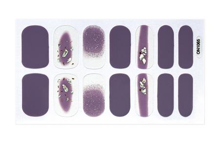 luxury purple design nail wraps